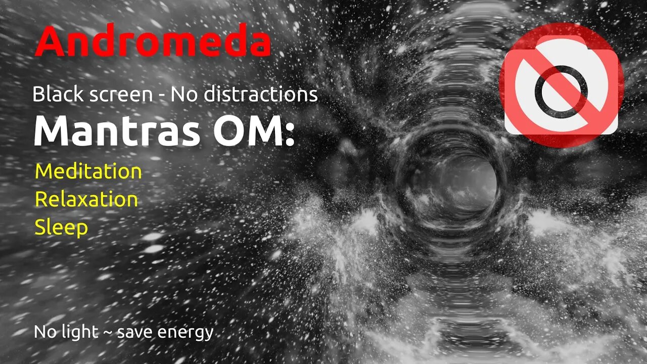 Mantras OM for Meditation ~ With black screen for no distractions 🖤 ⬛️ 🔊