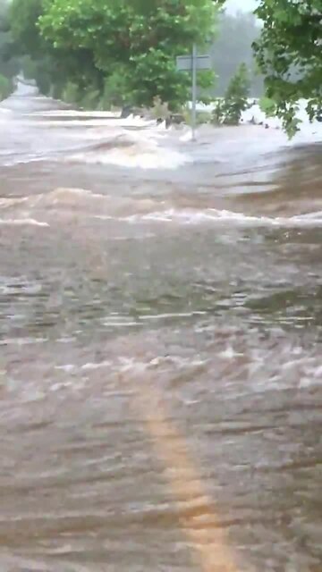 Town in Wales gets battered by floods and high winds
