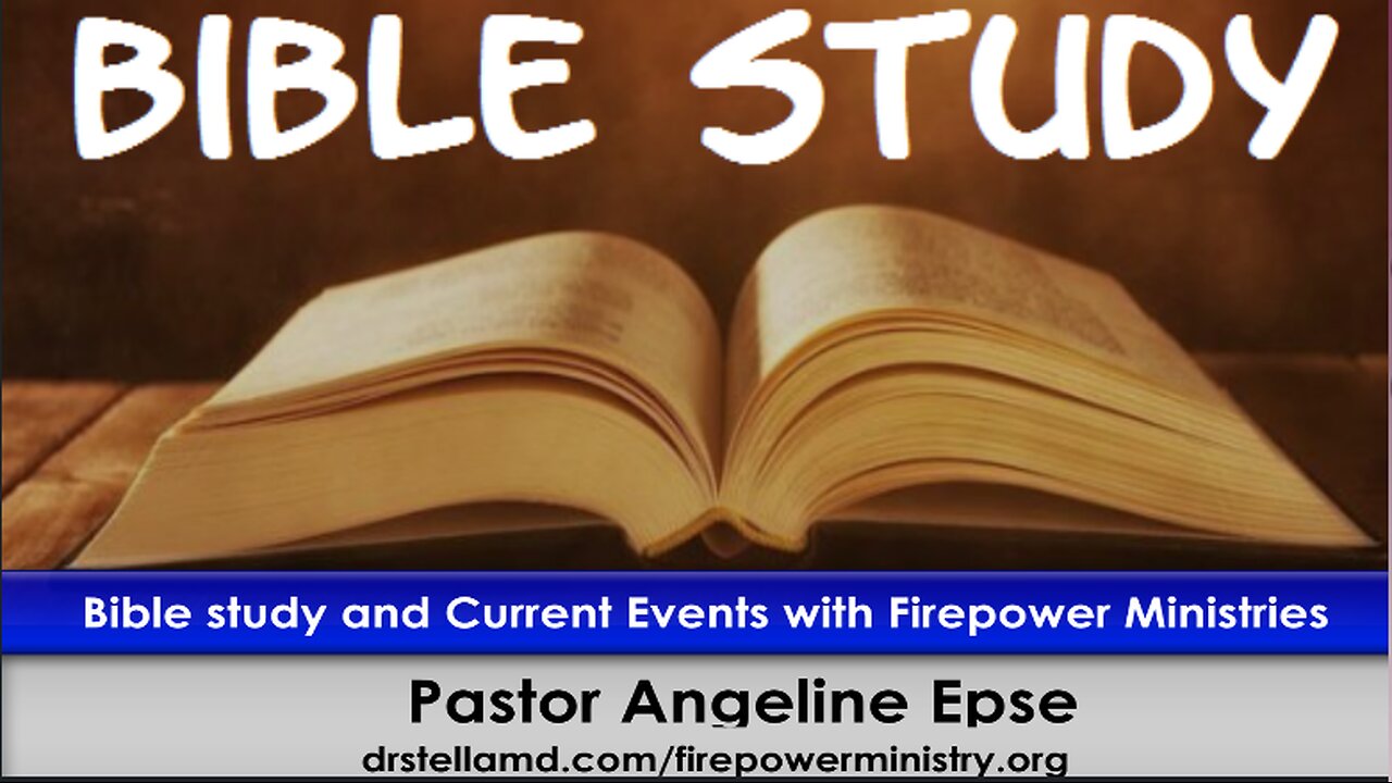 Bible Study and Current Events with Pst. Angeline Epse. Bilingual: English and Spanish.