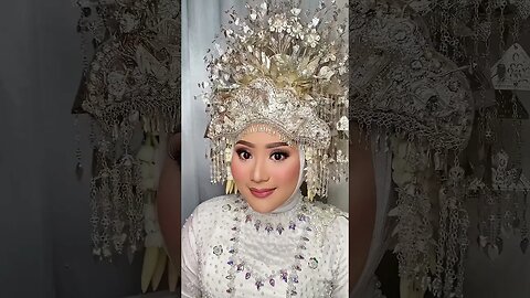 wow ! Cantik Sekali Pengantin dengan Pakaian Adat Palembang Modifikasi Kebaya Akad #shot #shorts