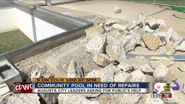 Community pool in need of repairs