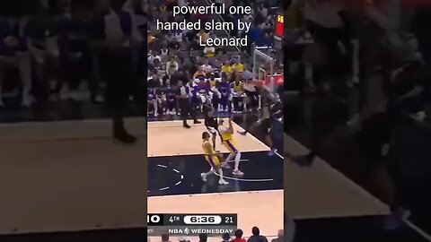 #powerful #one #handed #slam #by #kawaii #Leonard #nba #basketball #league#pass #update #2023