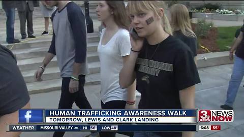 Human trafficking awareness walk