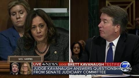 Sen. Harris repeatedly asks Kavanaugh whether he wants an FBI investigation