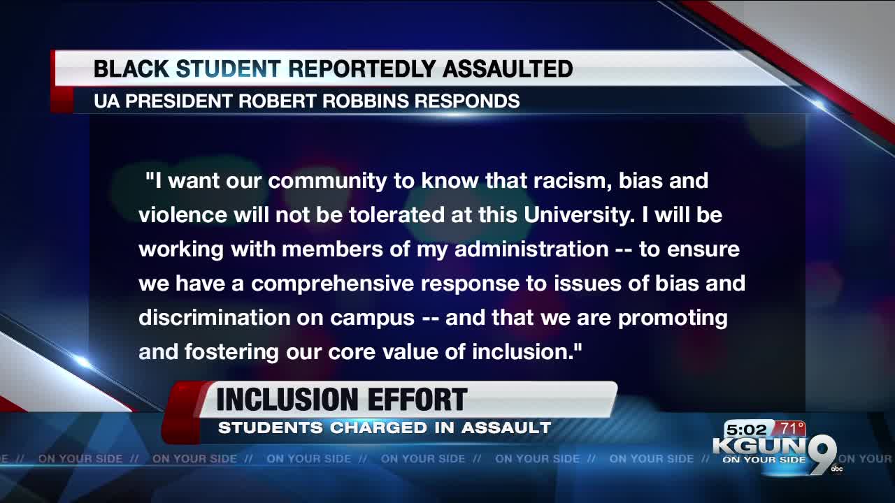 UA and students working to cope with assault on black student