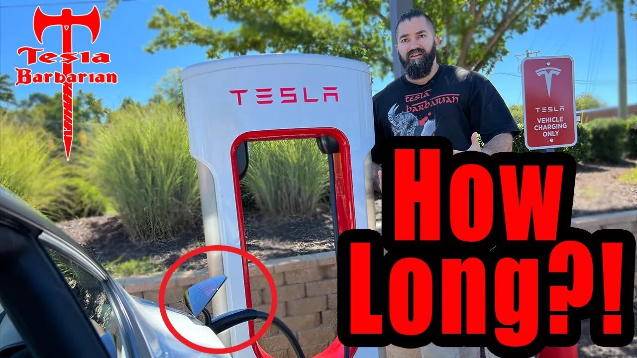 Charging A Tesla Model 3 - How Long Does it Take?? - Real World Tesla Supercharging - Timed Demo!