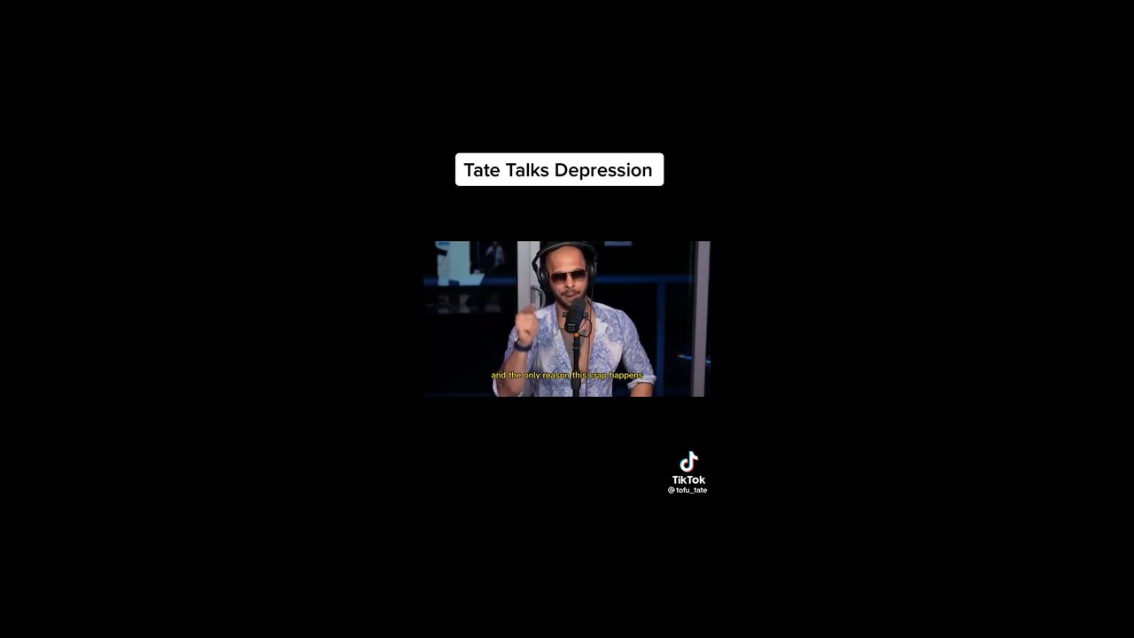 TOP G "andrew tate" SPEAKS ON DEPRESSION AND HOW YOU CAN OVERCOME IT