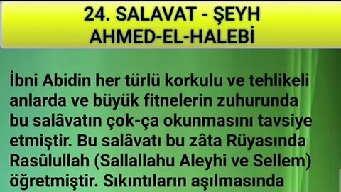 SALAVAT-I ŞERİFELER (24. SALAVAT -sesli)