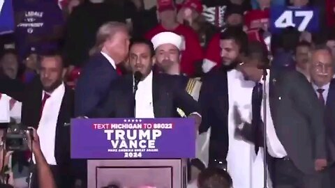 Muslim community support D. Trump at Michigan Rally.