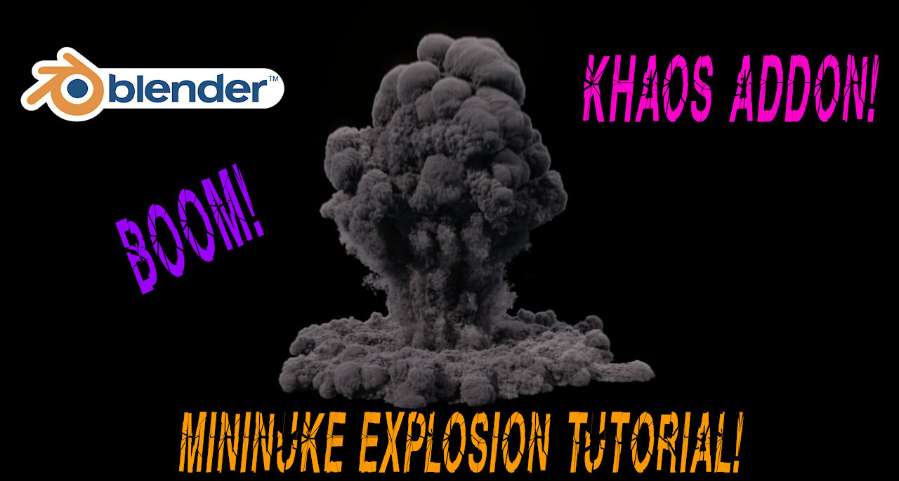 Blender 2.82 Basic Explosion Tutorial: Utilizing the KHAOS add-on and mantaflow in Blender 2.82