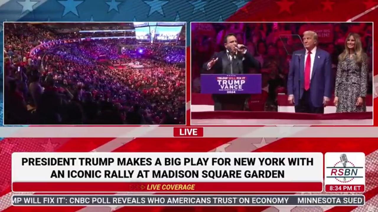 Christopher Macchio Closes Out HISTORIC Madison Square Garden Trump Rally, Singing Frank Sinatra's 🎶 NEW YORK, NEW YORK 12/27/24