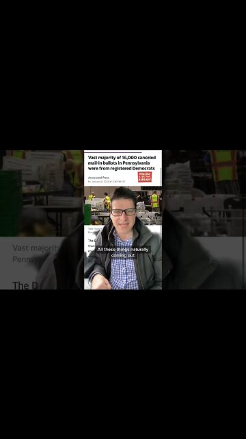 16k Cancelled PA Mail-In Votes Vastly Democrat 🤔