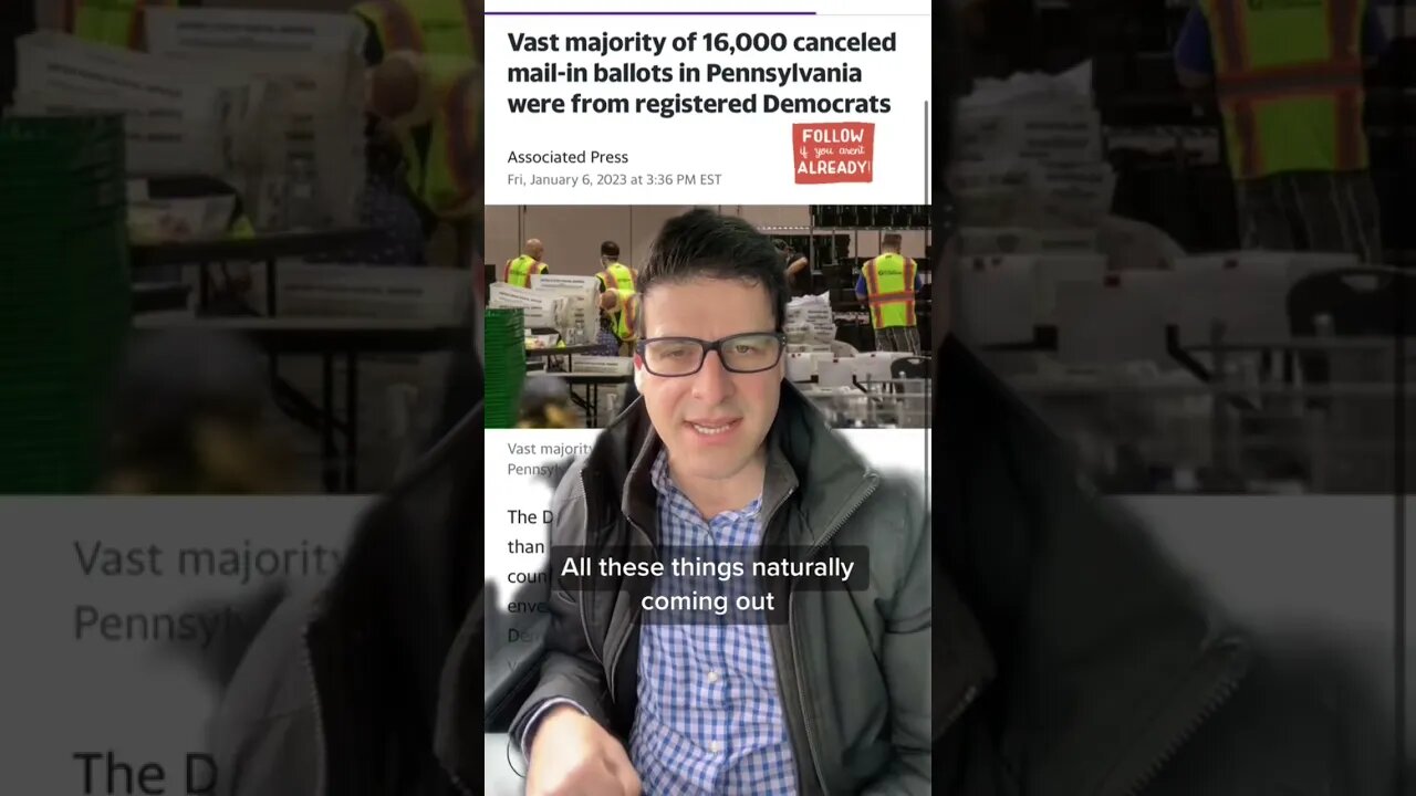 16k Cancelled PA Mail-In Votes Vastly Democrat 🤔