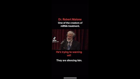 Dr. Robert Malone is being silenced everywhere. This needs to be heard.