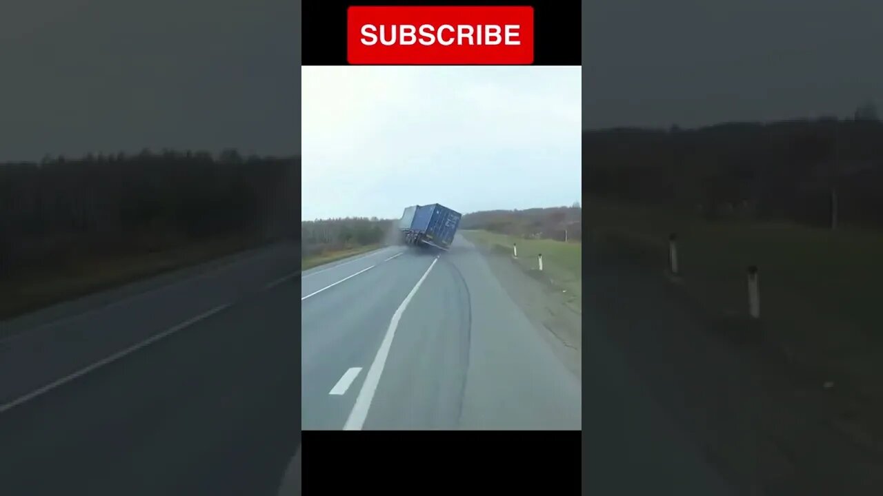 idiot driver truck makes a big accident on road #shorts #idiot drivers #hit and run #car crashes