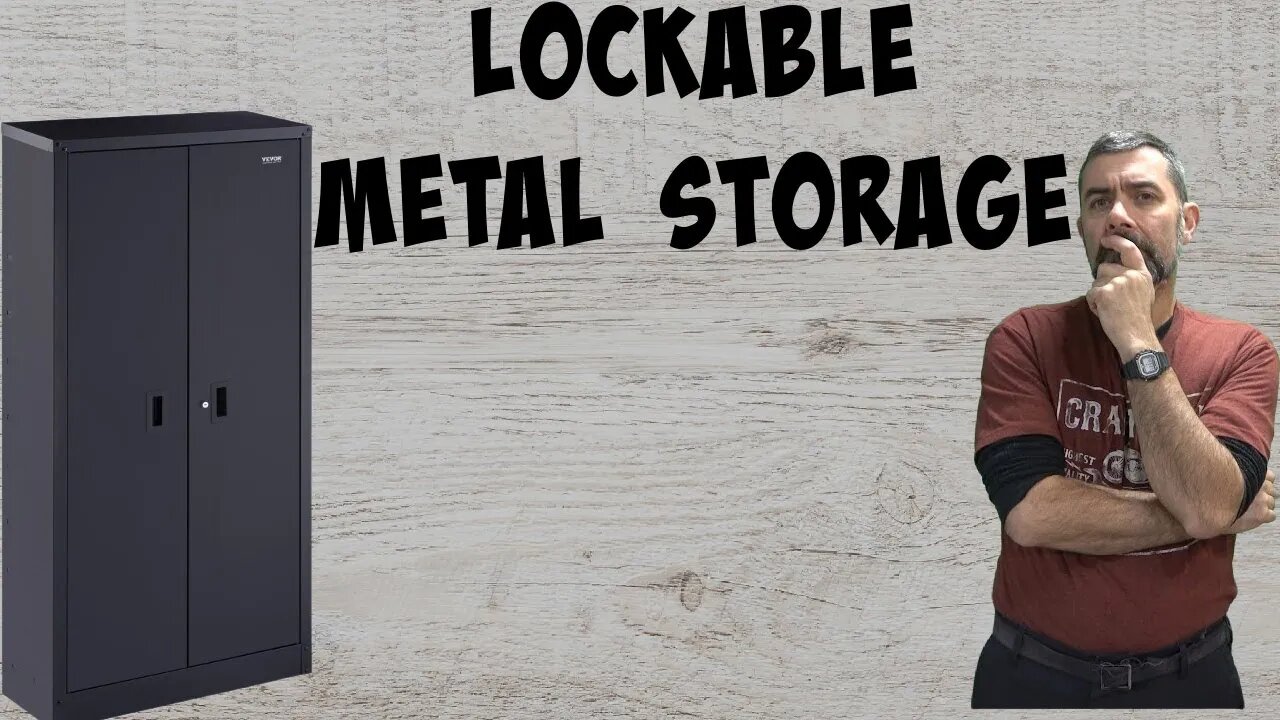 New Vevor Metal Cabinet for the shop. Nice lockable storage!