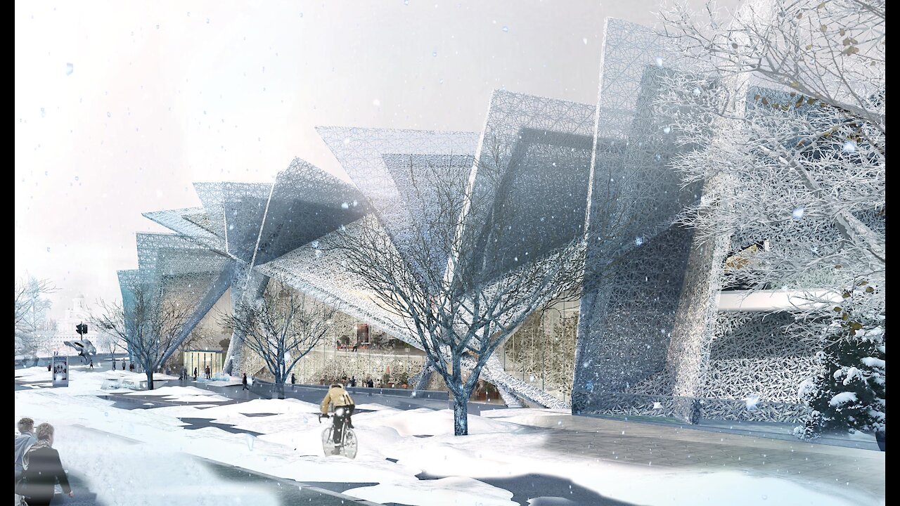 Floral Ice - Design proposal for Museum of Guggenheim in Helsinki, Finland