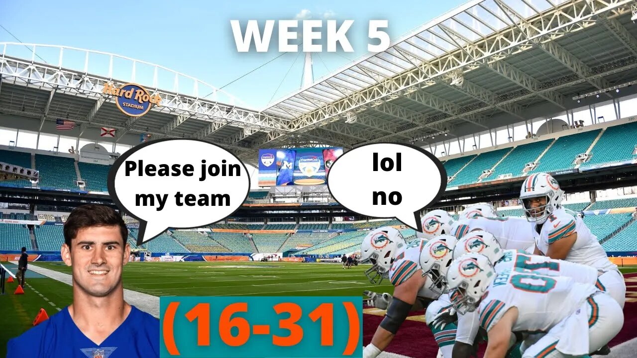 DOLPHINS VS GIANTS (WEEK 5) RECAP