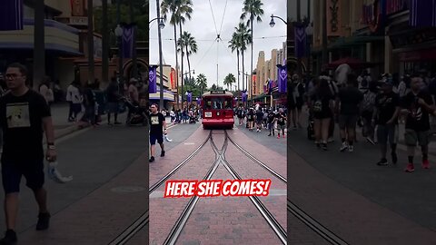 Red Car Trolley in Hollywood Backlot #californiaadventure #trolley #dca #redcartrolley