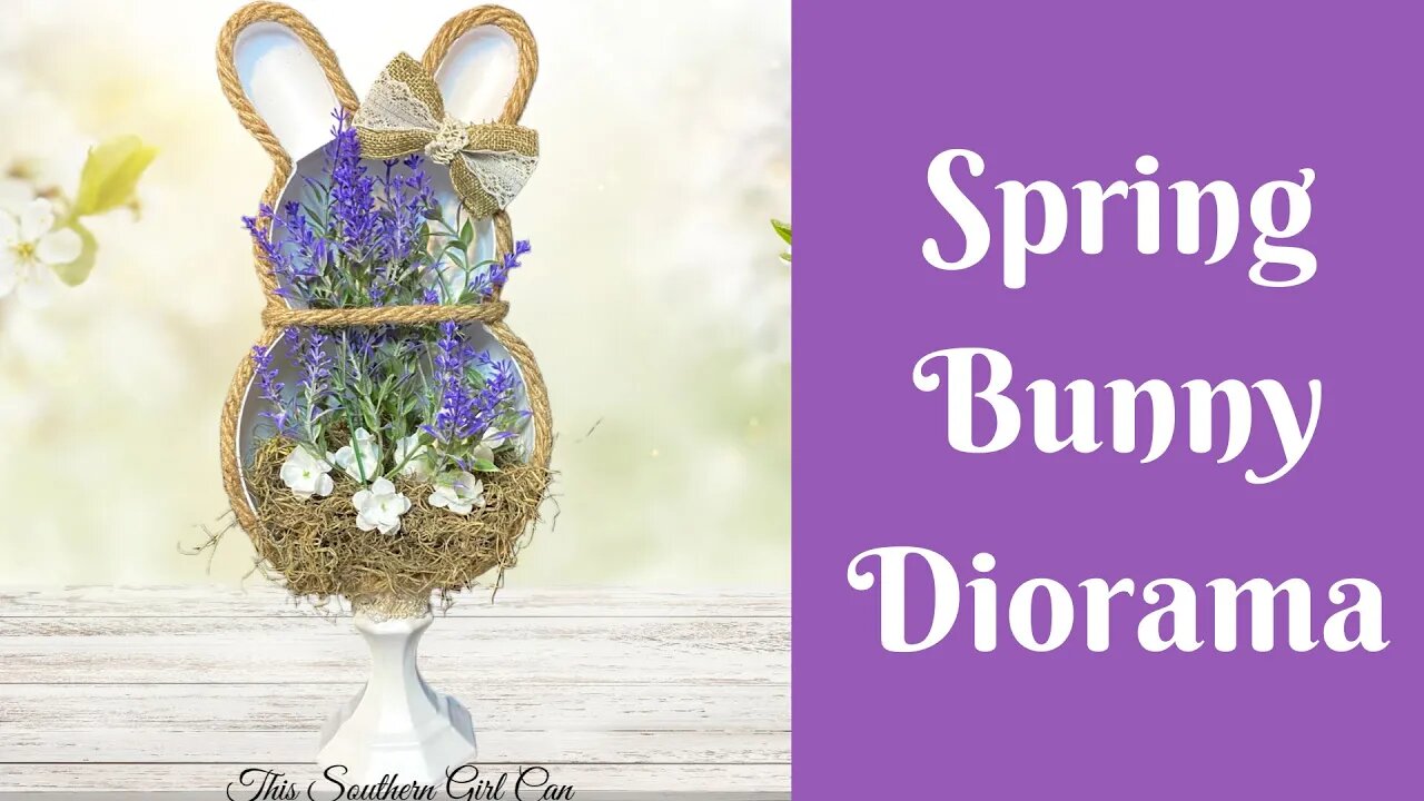 Easter Crafts: Spring Bunny Diorama | Spring Decor DIY | Easy Spring DIY