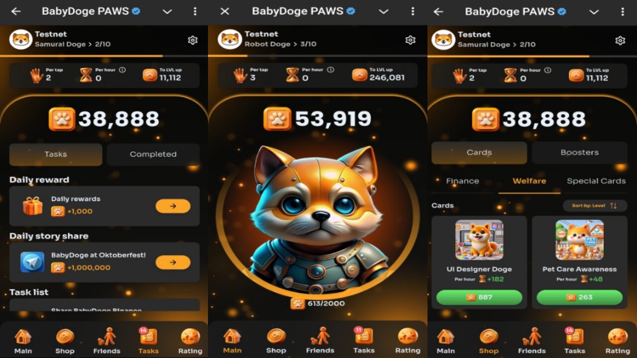 BabyDoge PAWS | Tap To Earn, Gather Paws , Boost Your Passive Income | New Telegram Crypto Bot