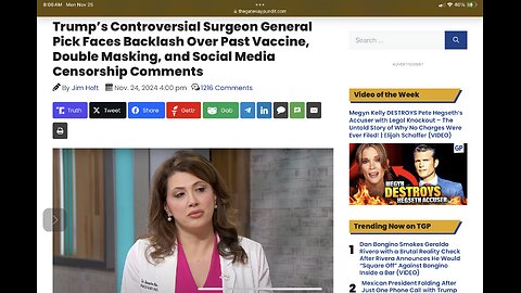 Trump’s Controversial Surgeon General Pick Faces Backlash Over Past Vaccine, Double Masking, and …