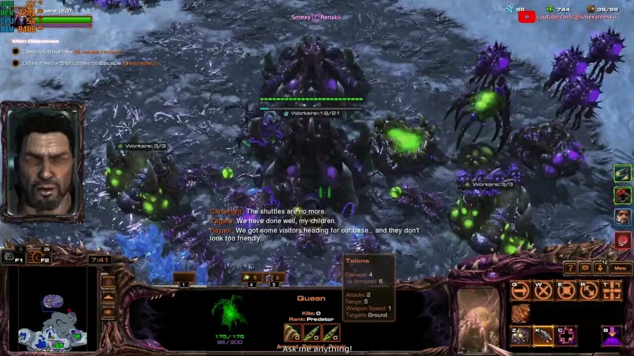 Starcraft 2 Co-op Mutations FAIL #17 - Hard Difficulty - Zagara Gameplay - Smexy Renskii