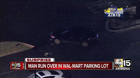 Man hospitalized after struck and trapped under car at Surprise Walmart