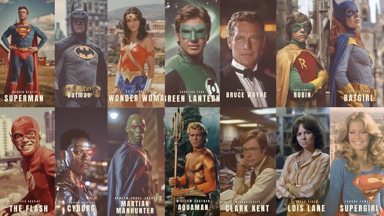 The DC Universe (Reimagined With Famous Actors From the 1970s)