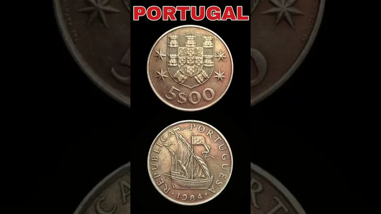 Portugal 5 escudos 1984.#shorts #coinnotesz