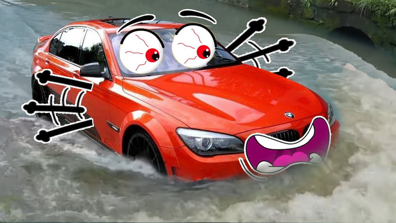 Cars vs Deep Water #2 |Vehicles vs Deep Water |Lucky Doodles