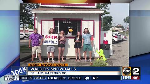 Good Morning Maryland from Waldo's Snowballs