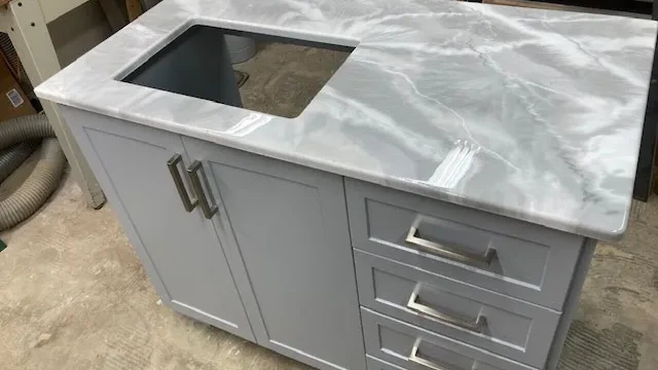 How to Make a Bath Vanity Countertop Start to Finish Using Stone Coat Countertop Epoxy