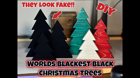 Worlds Blackest Black Christmas Trees! Painting DIY wooden Christmas Trees with musou paint.