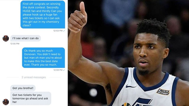 Slam Dunk Champ Donovan Mitchell Helps Jazz Fan Shoot His Shot with Chemistry Class Crush