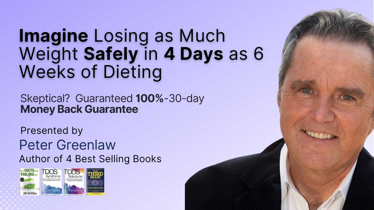 Imagine Losing as Much Weight Safely in 4 Days as 6 Weeks of Dieting? 30 Day Money Back Guarantee