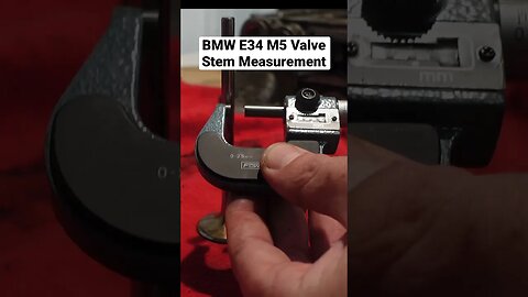 BMW E34 M5 Valve Stem Measurement #shorts #bmw #cars #diy #bmwe34 #restoration #mechanic #bmwm5