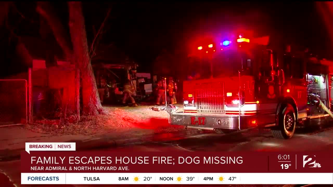 Family Escapes House Fire, Dog Still Missing