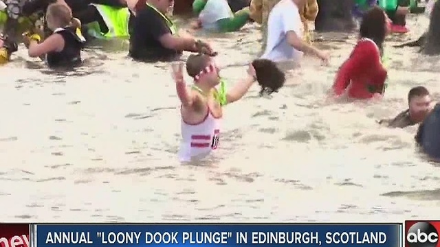 Annual "Loony Dook Plunge"