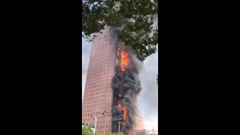 Major fire broke out in a high-rise telecom building in the central city of Changsha, #China.