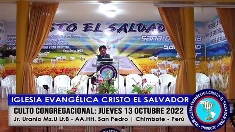 CULTO CONGREGACIONAL: JUEVES 13 OCTUBRE 2022