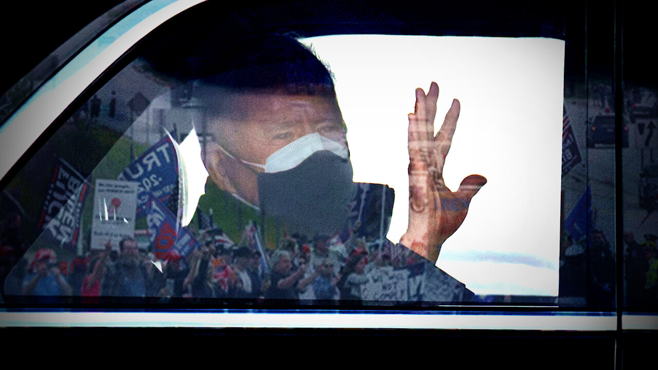 Thousands Of F*%# Joe Biden Flags Greet Presidential Motorcade In Michigan