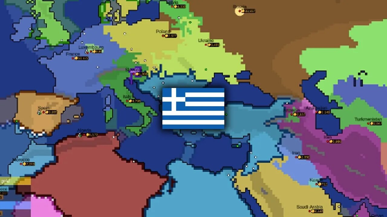 Trying to conquer the world with Greece (Modern Day) - Ages Of Conflict World War Simulator