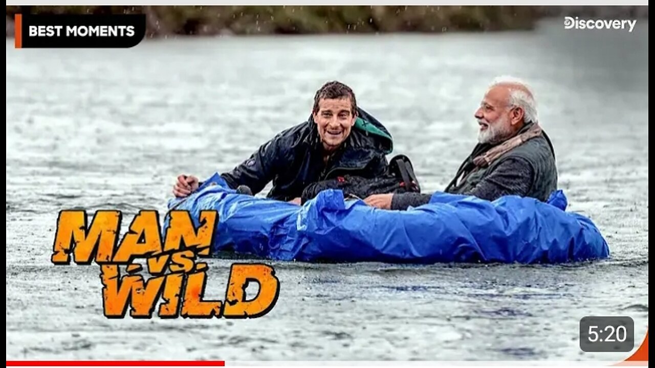 Pm Narendra Modi heroic advanture bear gerlly