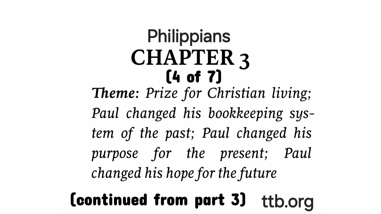 Philippians Chapter 3 (Bible Study) (4 of 7)