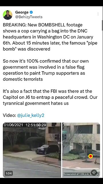 NEW VIDEO FOOTAGE FROM JAN 6TH PIPE BOMBER INVESTIGATION