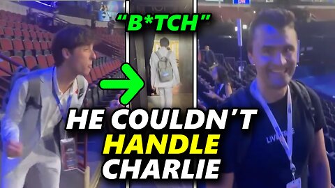 Whiny Liberal STORMS OFF After Charlie Kirk Asked Him A Simple Question At The DNC!