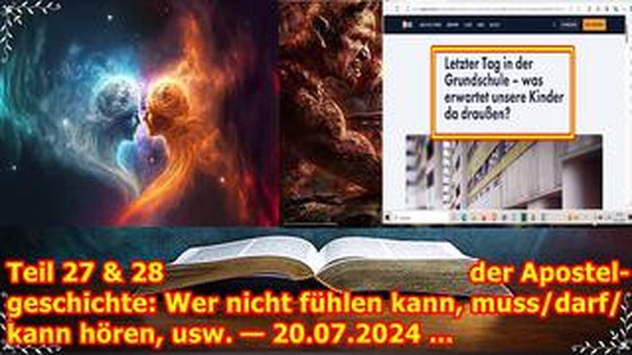 Teil 27 & 28 der Apostelgeschichte: Wer nicht fühlen kann, muss/darf/kann hören, usw. — 20.07.2024