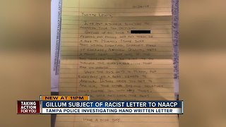 Hillsborough County NAACP President receives hate letter filled with racial slurs