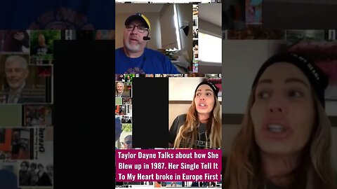 Taylor Dayne Talks about how She Blew Up in 1987. Her Hit Tell It To My Heart broke in Europe First